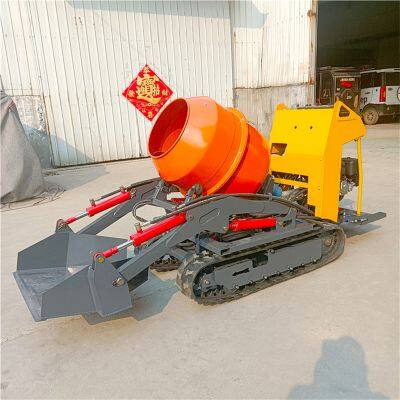 Crawler Type Automatic Feeding 400L Small Concrete Mixer Truck