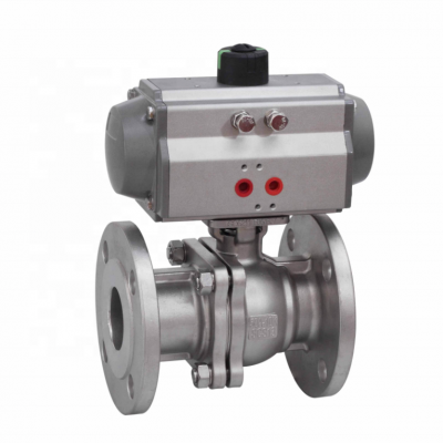 ANSI SS 304/316 Stainless Steel Flange Ball Valve Two-Piece 2 Way Electric/Pneumatic Actuator Ball Valves photo-2