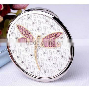 custom pattern custom logo professional desigh high quality decoration metal compact mirror