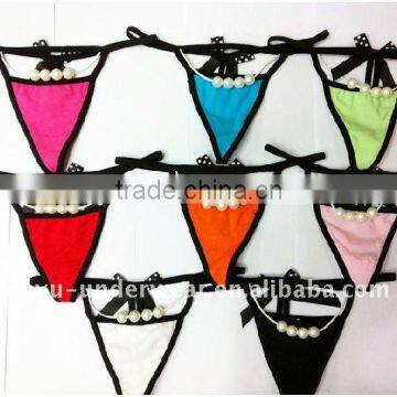 0.52USD Top High Quality New Hot Sexy Ladies Milk Silk&Pearl G-String(gddzk014)