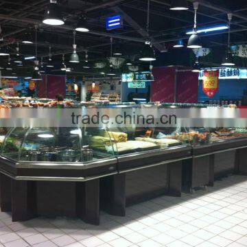 APEX supermarket deli showcase hot food display cabinets