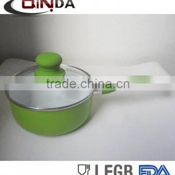 Aluminum ceramic non-stick sauce pan /milk pot with lid QD-NC011