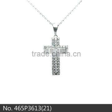 Silver Cross Pendant With 925 Natural Stone Pendant for Children Gift Party Occasions Charms