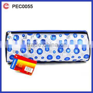 blue light zipper blue point drawing pencil case