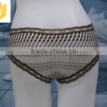 Hot Sell Sexy Underwear Young Lady Panty,lace Waistband and Stripe Covering Panty photo-4