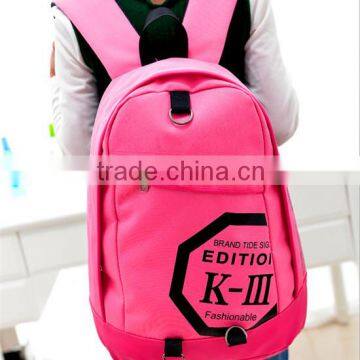 2015 canvas travel backpack for middle school students