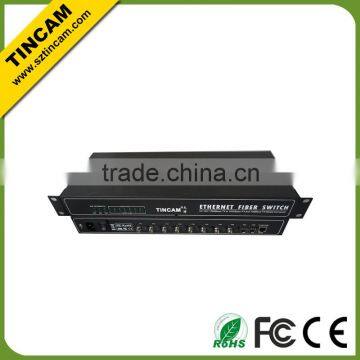 10 fiber port rack mount media converter switch