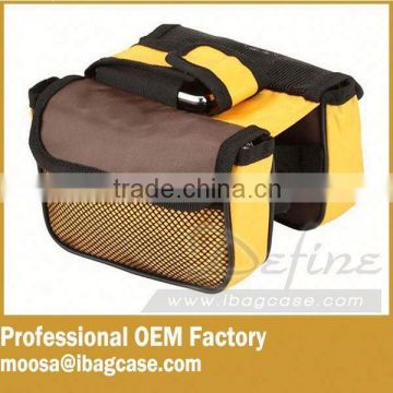 The yellow Bicycle Front Bag Top tube Double Bag bike mobile Phone bag bicycle bag