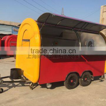 biaxial food cart trailer mobile food truck hot dog ice cream traction kart Mechanical brake config