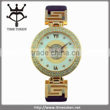 Hot new products 2015 fashion lady watch with diamonds sw stainless steel rose gold plating