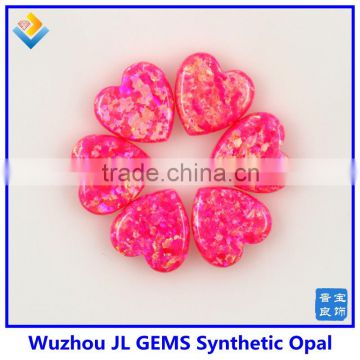 Synthetic heart opal wedding dress 2016/opal heart beads for jewelry making