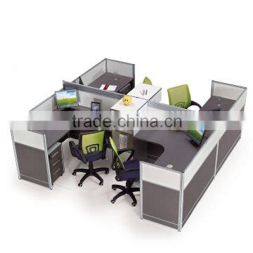 Modern cubicle workstation partition designs for 4 person (SZ-WSB374)