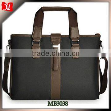 Men high quality waxed canvas business bag cheap fabric conference bags