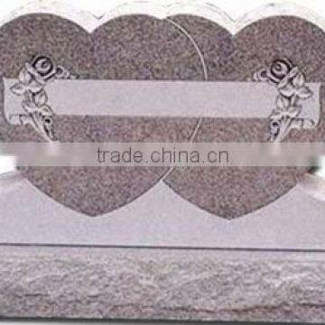 European style red granite engraving tombstone