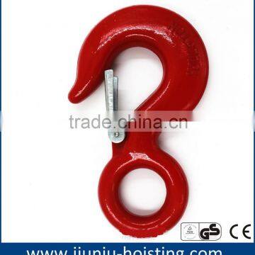 China 320C Forged carbon stainless steel hook and eye/ metal hook with eye /screw eye hook