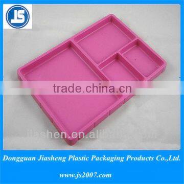 Thermo formed liner blister tray with flocking & velvet / flocking inner tray