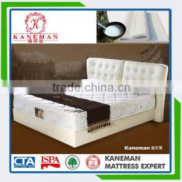 Modern bedroom funiture euro pillow top healthy latex pocket pring mattress