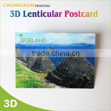 Full Color Printed PET 3D Lenticular plastic postcards with cartoon