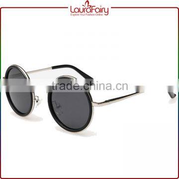 Laura Fairy Italy New Design Circle Vintage Metal Sunglasses Wholesale With FCC Certificate                        
                                                Quality Choice
