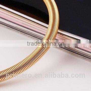 New Fashion Jewelry Spring Tube Type Bangle Gold Plated Adjustable Bracelet photo-6