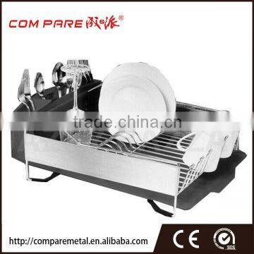 Black plastic chrome iron dish rack
