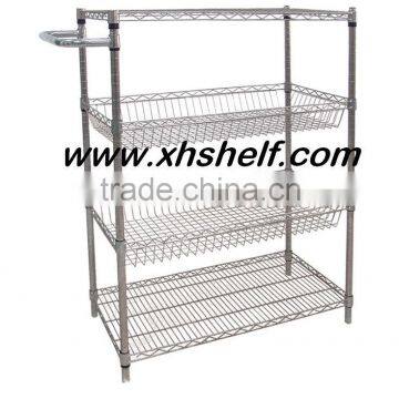 NSF Listed Best Selling Chrome Plated Metal Wire Mesh Shelving Wire Closet Shelving With High Quality photo-4