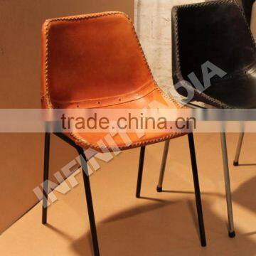 INDUSTRIAL LEATHER CHAIR, VINTAGE INDUSTRIAL CHAIR/FURNITURE