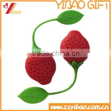 Lovely Design Strawberry Shaped silicone Tea infuser /Food Grade Silicone Silicone Tea Strainer