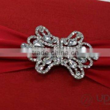 Red Silk Wedding Invitation Box photo-4