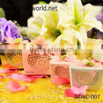 unique lovely decorative gift boxes , wedding favor box (MWC-007)