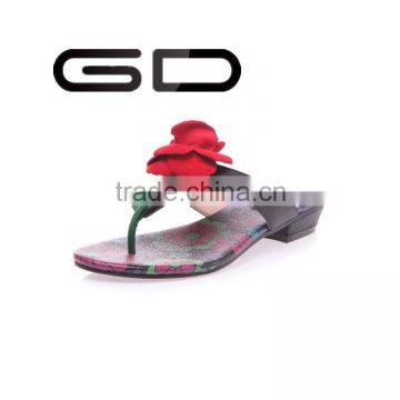 Beautiful Chinese traditional style slippers with fabulous flower tie GD2015 slippers