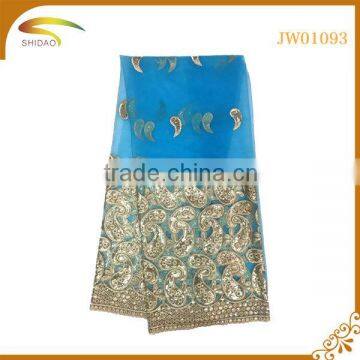 Wholesale High Quality Latest Chinese Nigerian Decorative Embroidery 3D Patterned Silk Fabric for Curtains and Dress photo-3