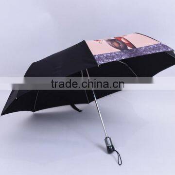 Auto open and closed 3 fold for promotion umbrella