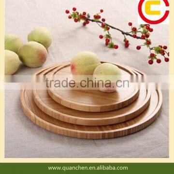 Hotel use beauty bamboo round food tray