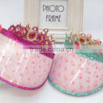 2014 Baby or Kids Hairband Pave Tiny Dots Summer Sun Visor,party visor