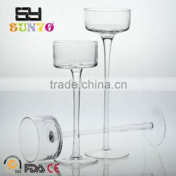 long-stemmed glass candle holder for wedding set