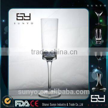 Wholesale Unique Cylinder Glass Champagne Flutes