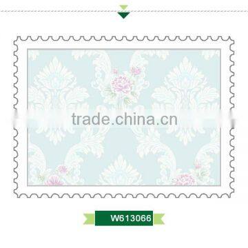 Discount Foaming Non Woven Wallpaper, Light Blue Country Floral Wall Covering for Project , Self Adhesive Wall Decal Online photo-3