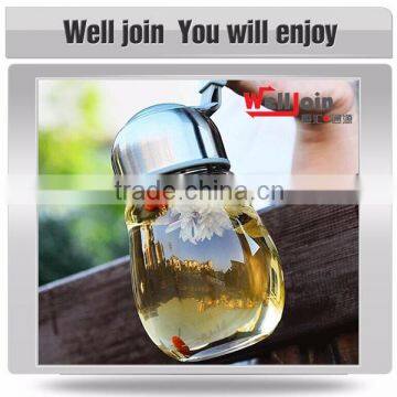 Hot Sale beer belly penguin glass water bottle