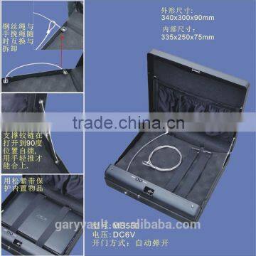 Wholesale- MS550 Micro Vault Biometric Fingerprint Car Gun Pistol A4 Office Document Portable Security Storage Steel Safe Box photo-5