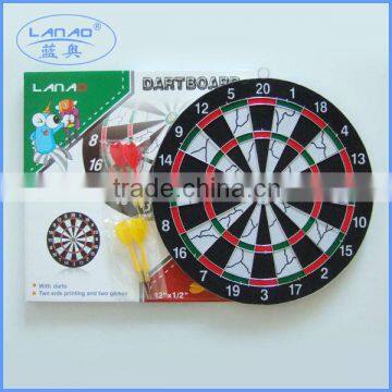 12'' flocked dartboard with color box