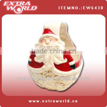 ceramic santa sweet basket