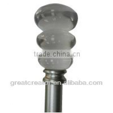 Kids Curtain Rods With Clear Stacked Ball Finials