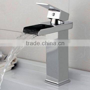 OEM supply chinese new design waterfall brass basin mixer faucet