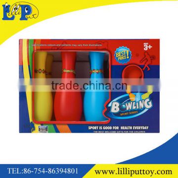 Indoor sports plastic bowling set toy for kids