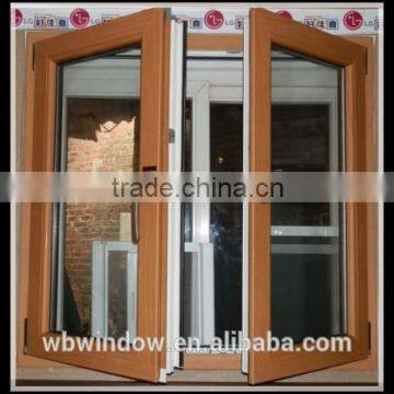 Easy maintain brown color UPVC tilt&turn windows