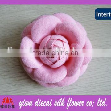 Pink Handmade Fake Fabric Flower