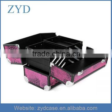 Aluminum And Crocodile Leather Material Large Jewelry Organizer/Case/Box/Briefcase/Bag ZYD-HZ101305