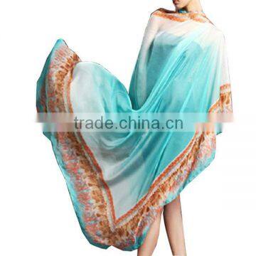 2016 Factory Wholesale Chiffon Floral Scarf Summer Chiffon Scarf