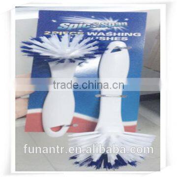 spic&span 2 pcs dish,pan washing brush suits
